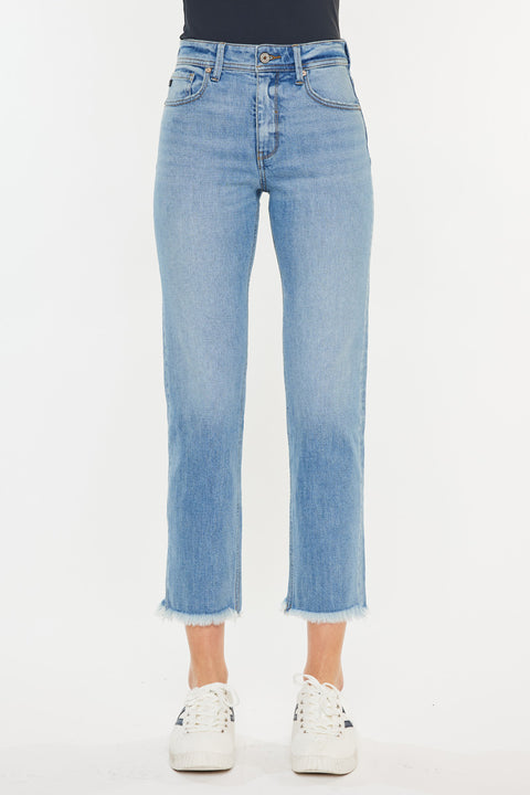 Nancy High Rise Slim Straight Leg Jeans - Official Kancan USA