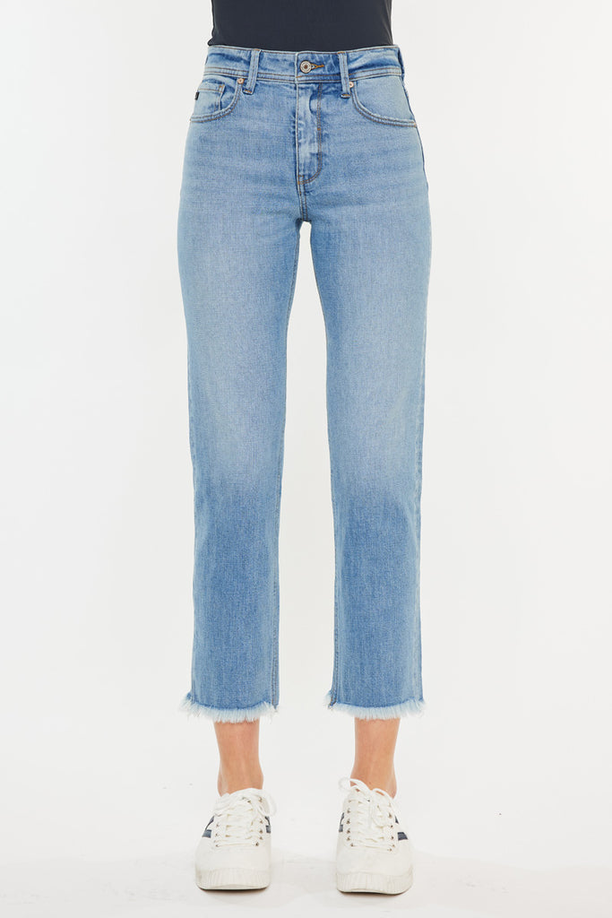 Nancy High Rise Slim Straight Leg Jeans - Official Kancan USA