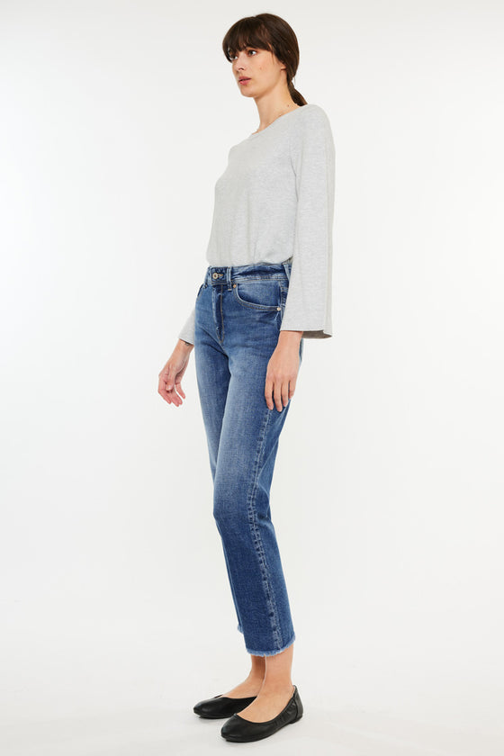 Nancy High Rise Slim Straight Leg Jeans - Official Kancan USA