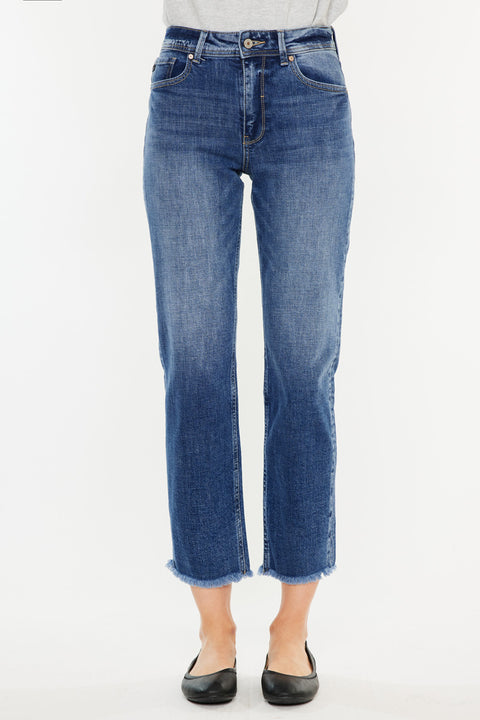 Nancy High Rise Slim Straight Leg Jeans - Official Kancan USA