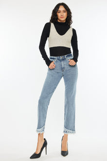  Clover High Rise Straight Fit Leg Jeans