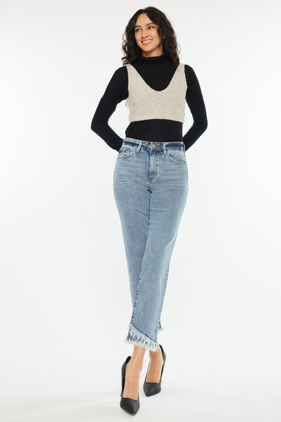 Clover High Rise Straight Fit Leg Jeans