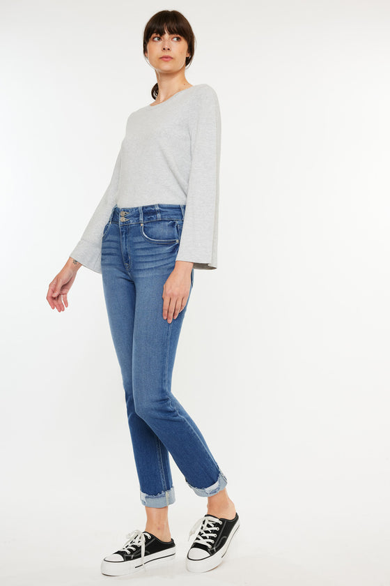 Esme High Rise Slim Straight Leg Jeans - Official Kancan USA