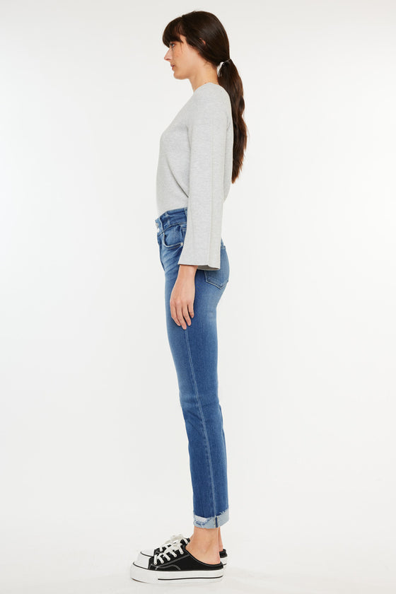 Esme High Rise Slim Straight Leg Jeans - Official Kancan USA