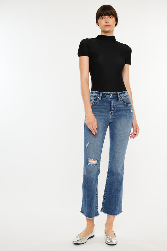 Honey High Rise Cropped Bootcut Jeans - Official Kancan USA