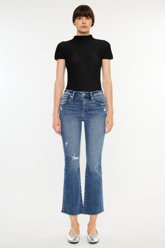 Honey High Rise Cropped Bootcut Jeans - Official Kancan USA