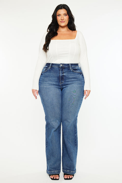 Connie High Rise Wide Leg Flare (Plus size)