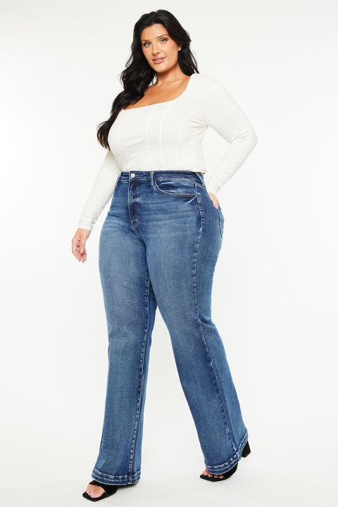 Connie High Rise Wide Leg Flare (Plus size)