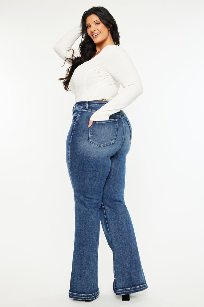 Connie High Rise Wide Leg Flare (Plus size)