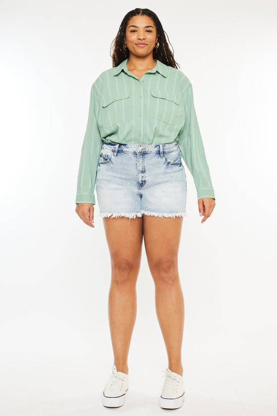 Anastasia High Rise Mom Shorts (Plus Size) - Official Kancan USA