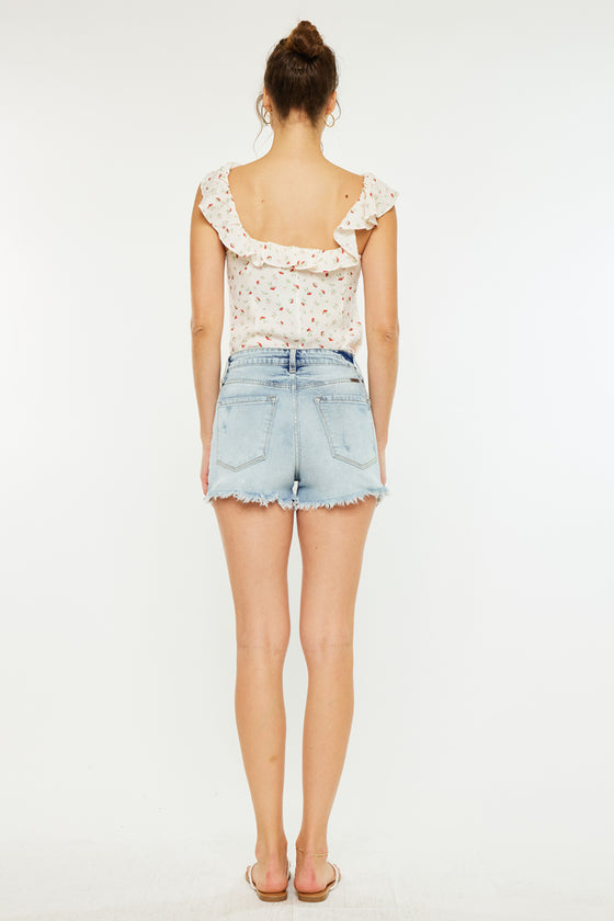 Gardenia High Rise Mom Shorts