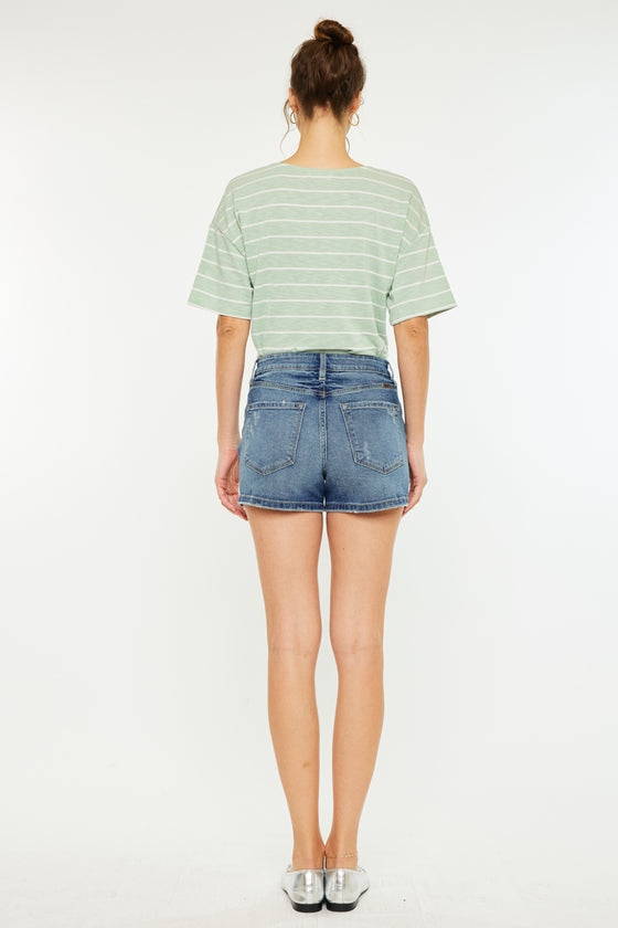 Inaya  High Rise Mom Shorts