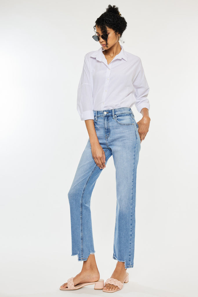 Breanne High Rise Straight Jeans - Official Kancan USA