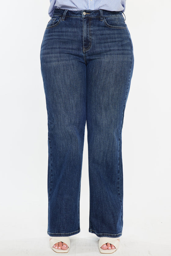 Stellar High Rise Wide Leg Jeans (Plus Size)