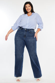  Stellar High Rise Wide Leg Jeans (Plus Size)