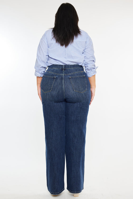 Stellar High Rise Wide Leg Jeans (Plus Size)