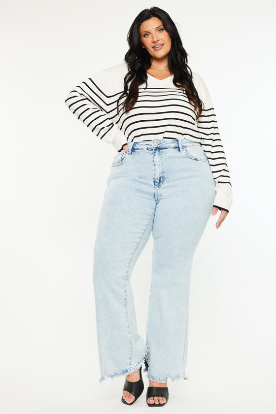 Kay High Rise Wide Leg Flare (Plus Size)