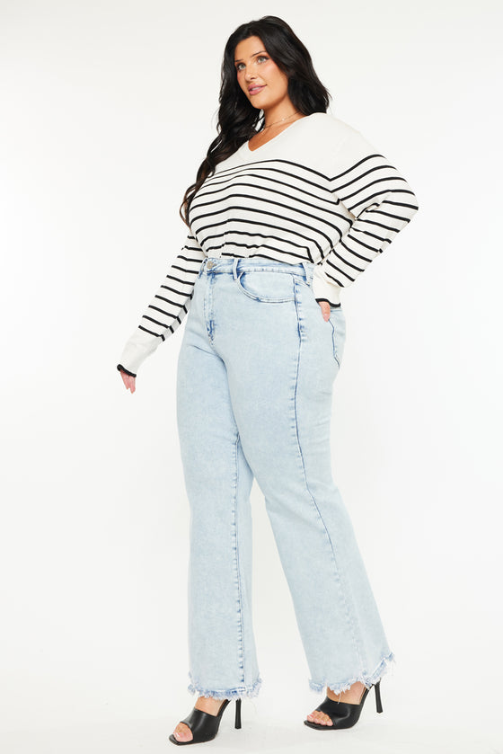 Kay High Rise Wide Leg Flare (Plus Size)