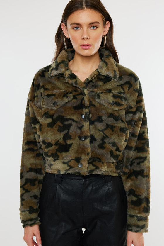 Jax Faux Fur Camo Jacket