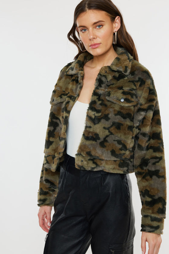 Jax Faux Fur Camo Jacket