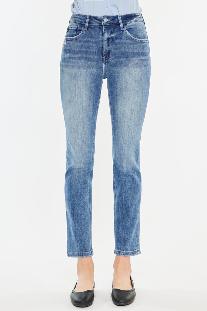 Maddy High Rise Slim Straight Leg Jeans