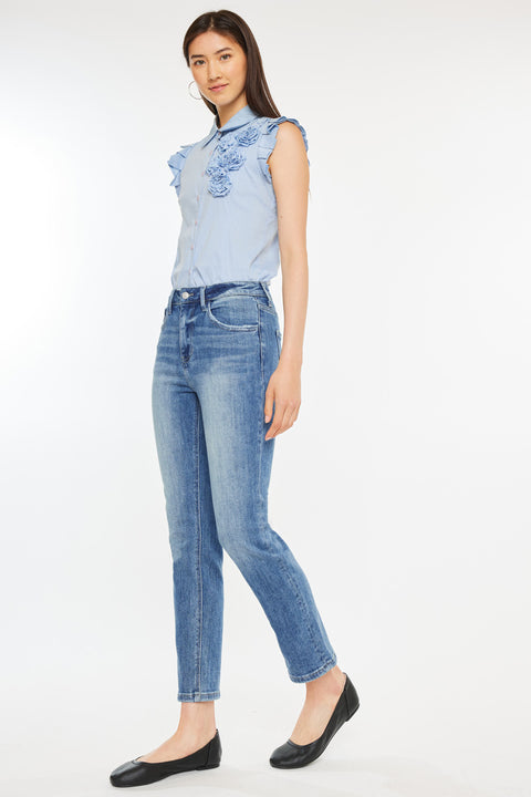 Maddy High Rise Slim Straight Leg Jeans