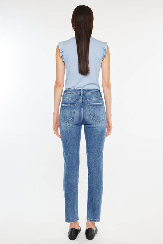 Maddy High Rise Slim Straight Leg Jeans