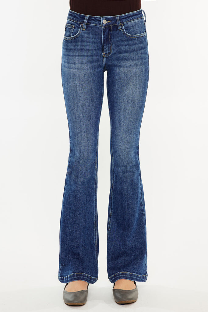 Annie Mid Rise Flare Jeans (Petite) - Official Kancan USA