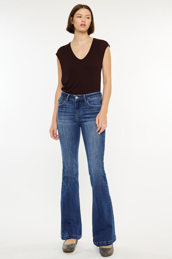 Annie Mid Rise Flare Jeans (Petite) - Official Kancan USA