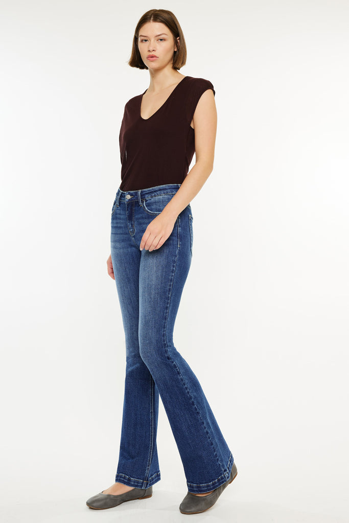 Annie Mid Rise Flare Jeans (Petite) - Official Kancan USA