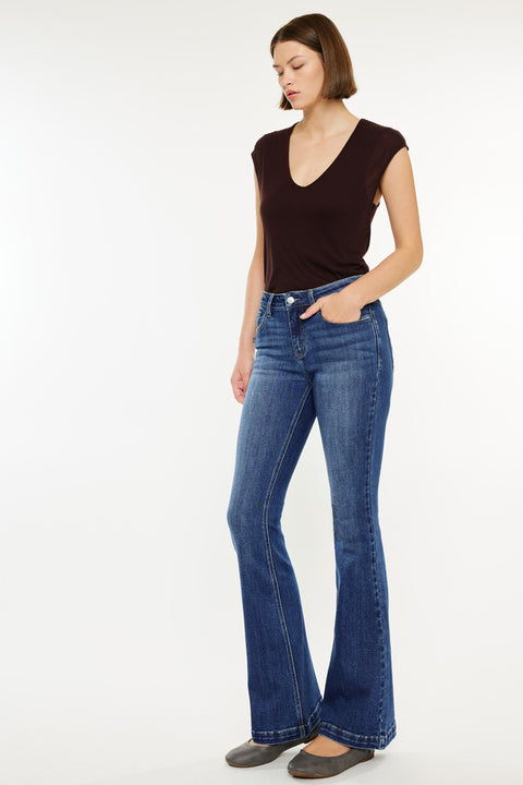 Annie Mid Rise Flare Jeans (Petite) - Official Kancan USA