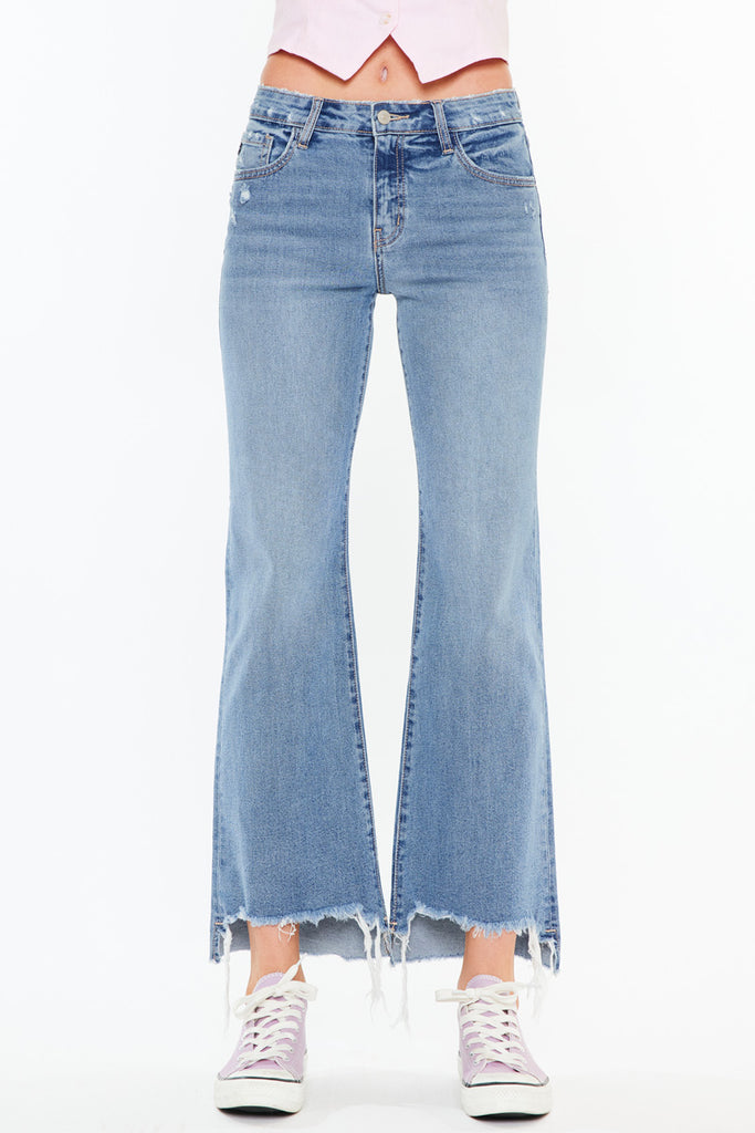 Gwen High Rise Wide Flare Jeans - Official Kancan USA