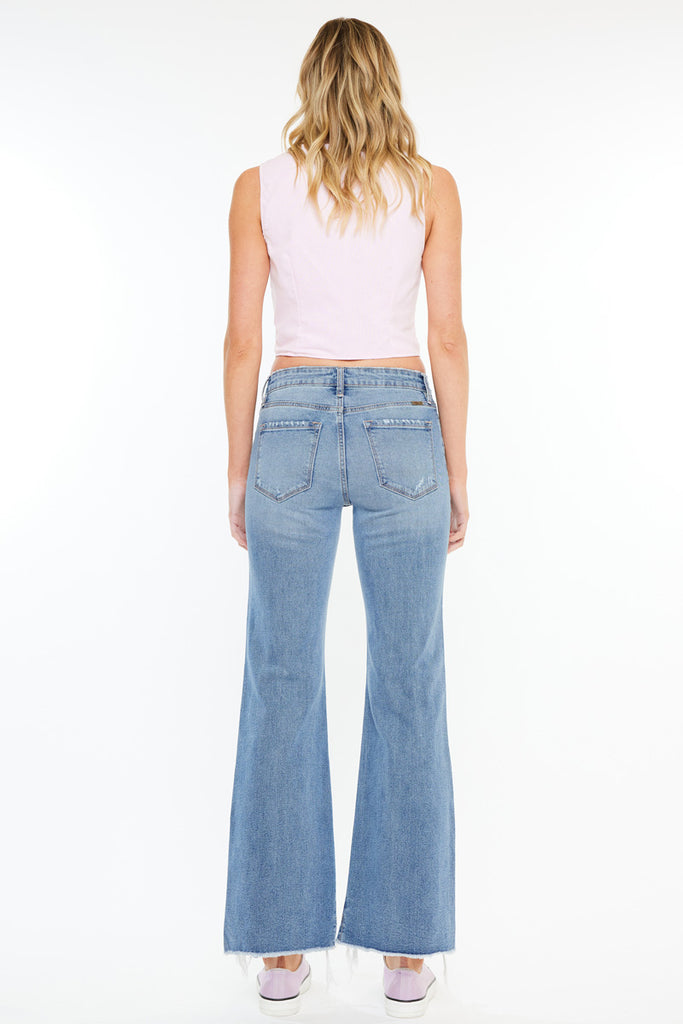 Gwen High Rise Wide Flare Jeans - Official Kancan USA