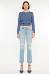 Coraline Mid Rise Kick Flare Jeans - Official Kancan USA