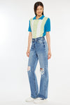 Debra High Rise 90's Criss Cross Straight Jeans - Official Kancan USA