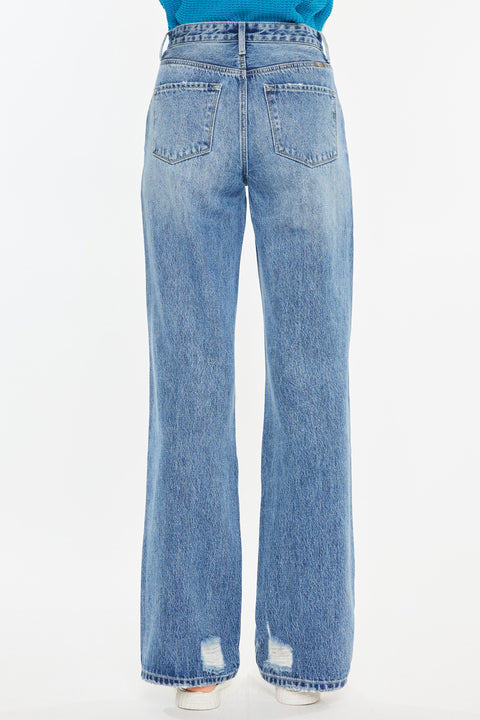 Debra High Rise 90's Criss Cross Straight Jeans - Official Kancan USA