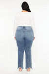 Kristine High Rise Slim Straight Leg Jeans (Plus size)