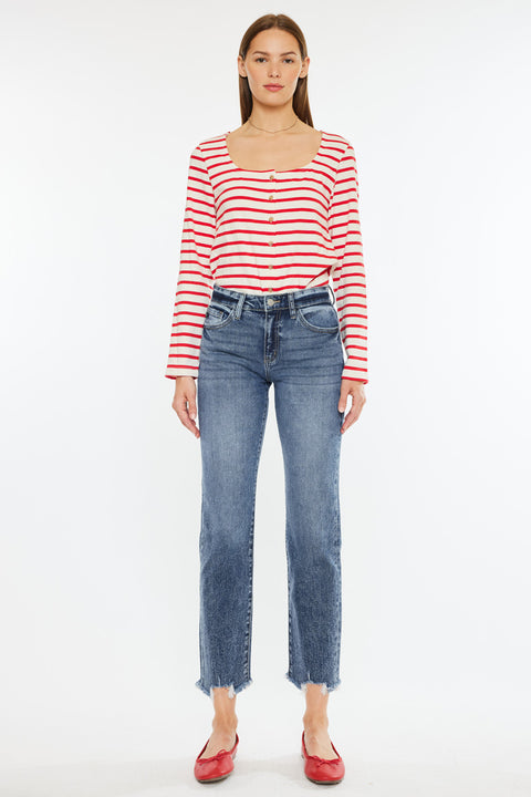 Kathrine High Rise Slim Straight Leg Jeans