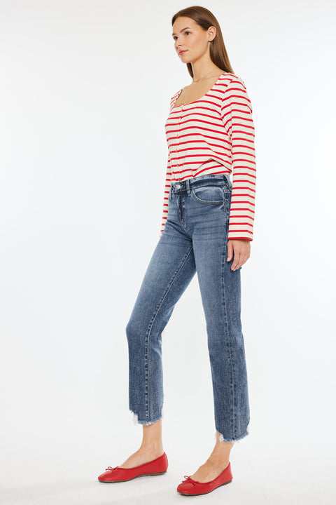 Kathrine High Rise Slim Straight Leg Jeans