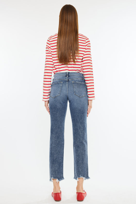 Kathrine High Rise Slim Straight Leg Jeans