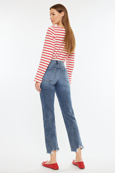 Kathrine High Rise Slim Straight Leg Jeans