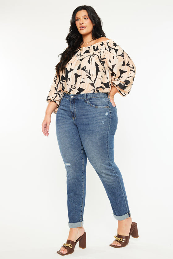 Harper Mid Rise Slim Straight Jean ( Plus Size )