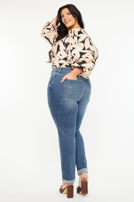 Harper Mid Rise Slim Straight Jean ( Plus Size )