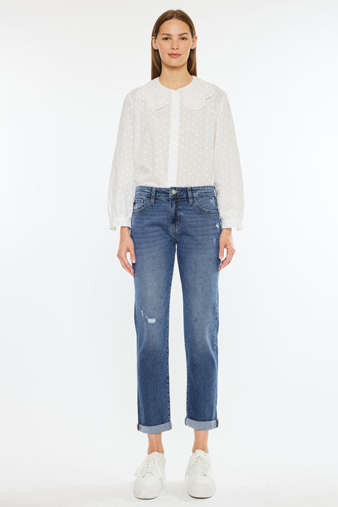 Pamela Mid Rise Slim Straight Jean