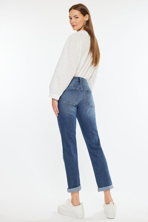 Pamela Mid Rise Slim Straight Jean