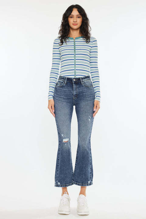 Miley High Rise Cropped Flare Jeans