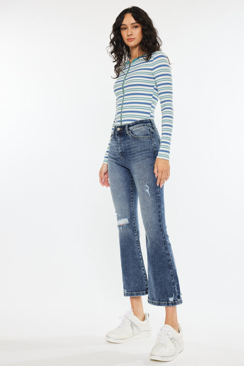 Miley High Rise Cropped Flare Jeans