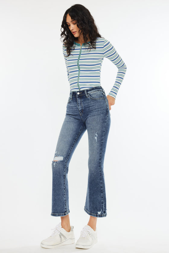 Miley High Rise Cropped Flare Jeans