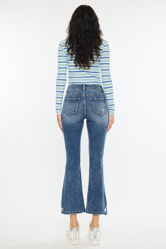 Miley High Rise Cropped Flare Jeans