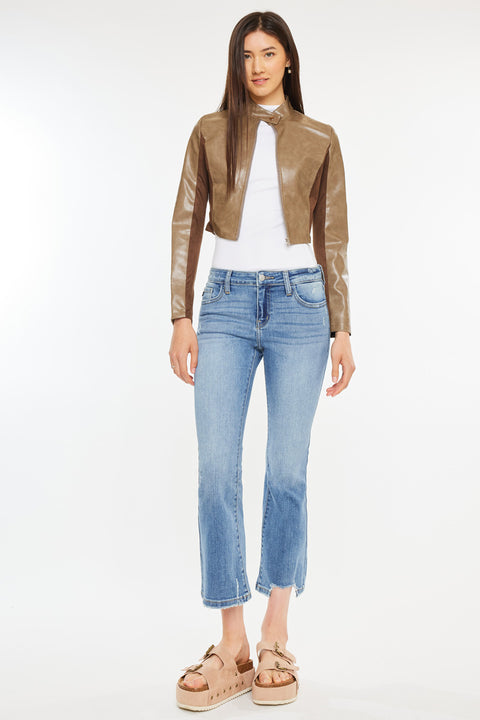 Savanna Mid Rise Cropped Flare Jean